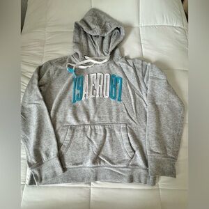Aeropostale Gray Hoodie Women with Blue Accents